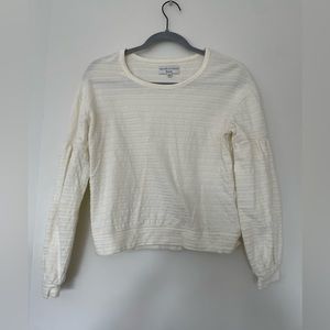 Madewell Texture & Thread Ivory Textured Long Sleeve
